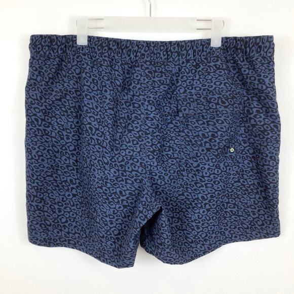 THE RAIL Men's Swim Trunks Blue Leopard size XL - Picture 2 of 4